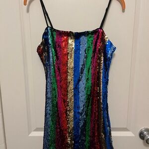 BNWT Forever 21 Colorful Sequin Party Dress